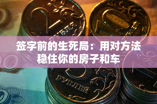 济南签字前的生死局：用对方法稳住你的房子和车