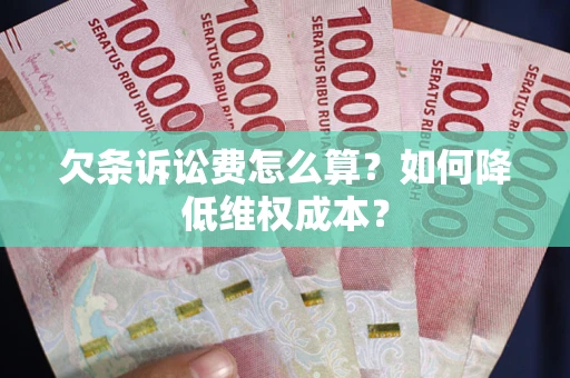 济南欠条诉讼费怎么算？如何降低维权成本？