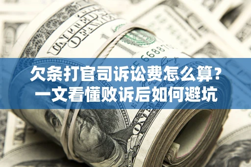济南欠条打官司诉讼费怎么算？一文看懂败诉后如何避坑